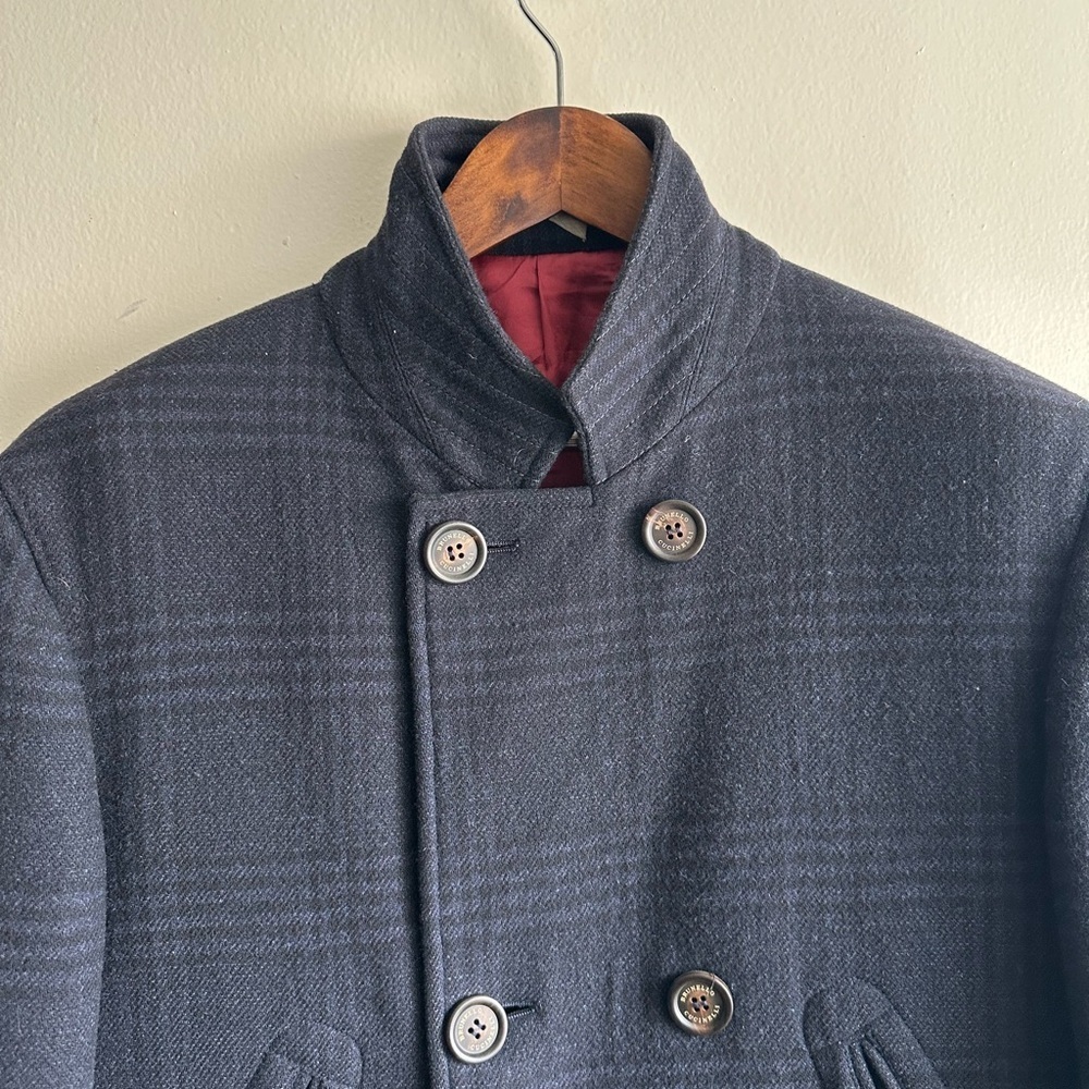 Brunello Cucinelli Double-Breasted Wool Navy Military Coat Eu50/Us40 View 2